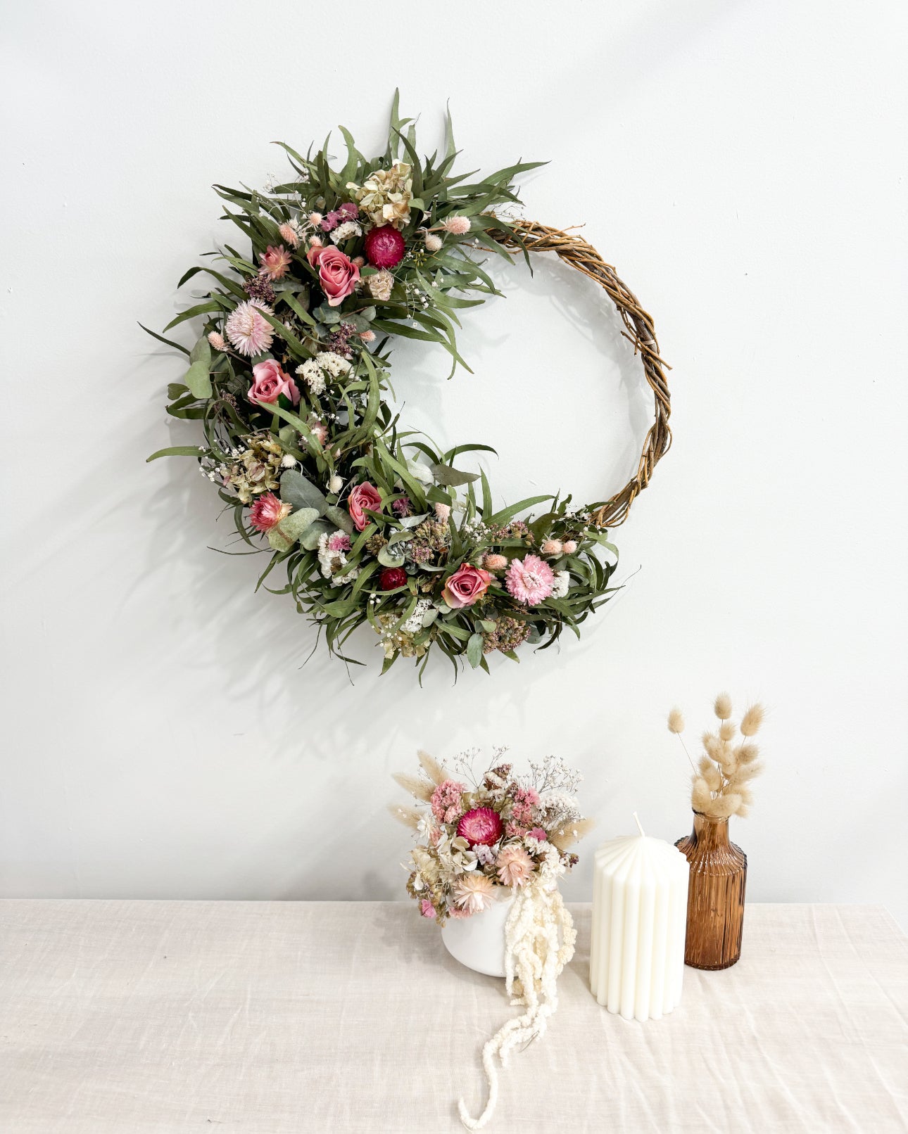 Pretty in Pink Wreath - $80 down from $140